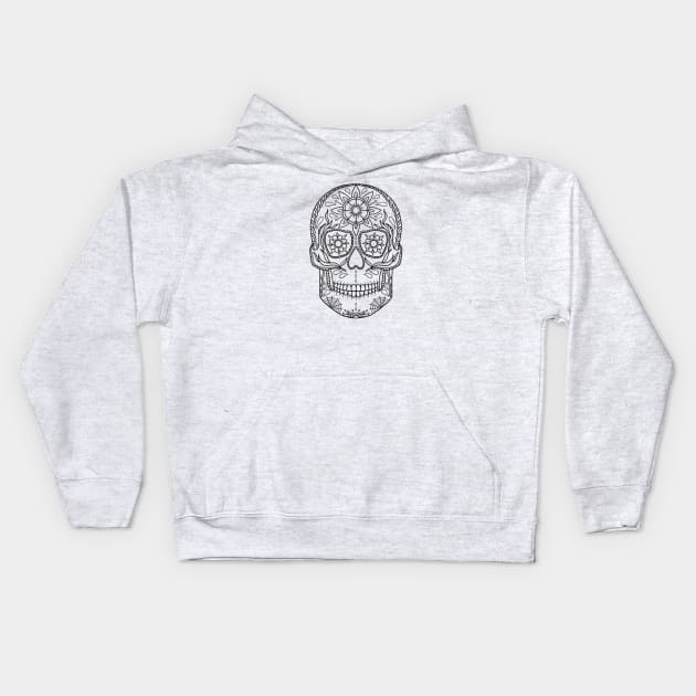 HomeSchoolTattoo SugarSkull Kids Hoodie by HomeSchoolTattoo